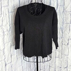LANE BRYANT Black‎ Sparkly Cropped Sweater 14/16